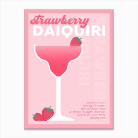 Light Pink Strawberry Daiquiri Canvas Print
