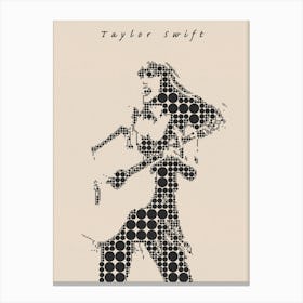 Taylor Swift Portrait Minimal Canvas Print