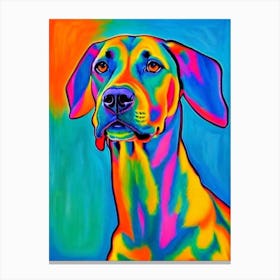 Doberman Pinscher Fauvist Style dog Canvas Print