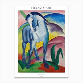 Blue Horse I By Franz Marc Poster Painting 1 Canvas Print