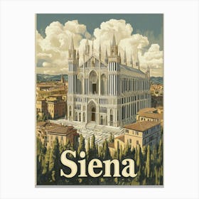 Aihrgdesign A Classic 1960s Travel Poster For Siena Showcasin 7661efda Bfc8 4495 A110 E69188d729e6 0 Canvas Print