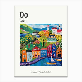Kids Travel Alphabet  Oslo 3 Canvas Print
