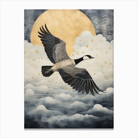 Canada Goose 2 Gold Detail Painting Canvas Print