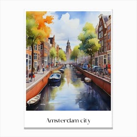 Summer in Amsterdam. 3 Canvas Print