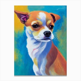 Chihuahua Fauvist Style dog Canvas Print