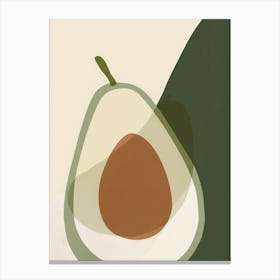 Avocado Close Up Illustration 4 Canvas Print