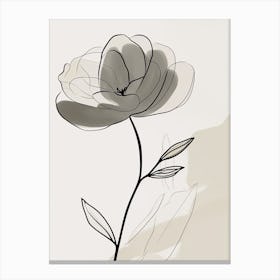 Flower Line Art Abstract 8 Canvas Print