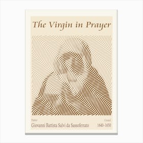 The Virgin In Prayer – Giovanni Battista Salvi Da Sassoferrato (C 1640–1650) Canvas Print