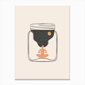 Yogi In A Jar Canvas Print