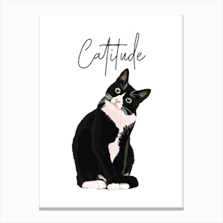 Catitude Cat Canvas Print
