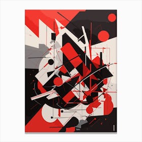 Abstract Painting Modern red and black art Canvas Print