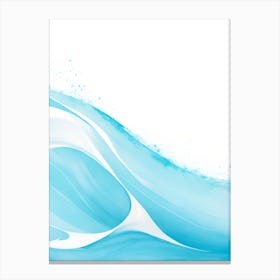 Blue Ocean Wave Watercolor Vertical Composition 21 Canvas Print
