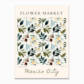 Flower Market Mexico City Canvas Print