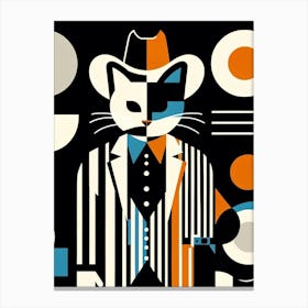 Cat In Hat Canvas Print