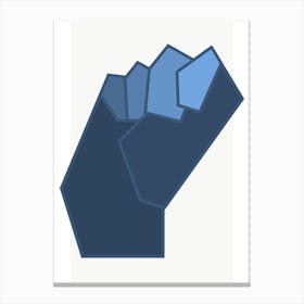 Blue Fist Canvas Print