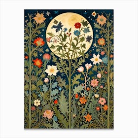 William Morris Moonlight Garden Canvas Print