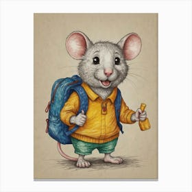 School Mouse 1 Canvas Print