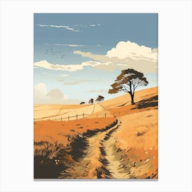 The South Downs Way England 2 Hiking Trail Landscape Canvas Print