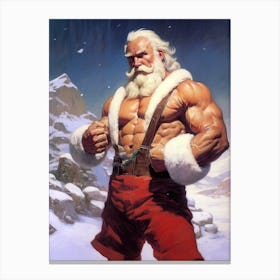Santa Claus, Vintage Retro Poster Canvas Print