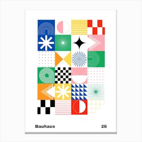 Geometric Bauhaus Poster 26 Canvas Print
