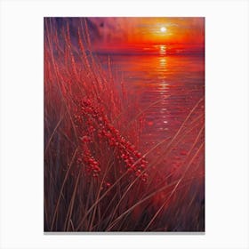 Sunset At The Beach 21 Canvas Print