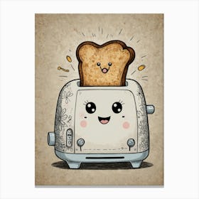 Cute Toaster Canvas Print