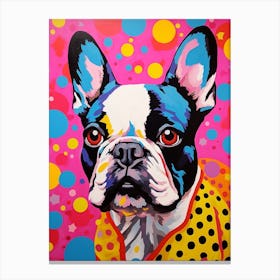 Dotty French Bulldog 1 Canvas Print