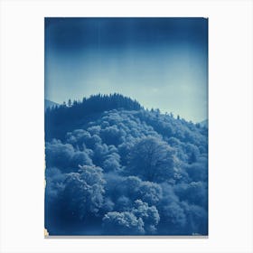 Blue Washed Forest Landscape Canvas Print