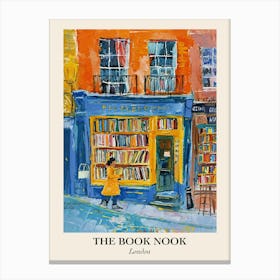 London Book Nook Bookshop 4 Poster Canvas Print
