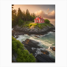 House On The Cliff 1 Canvas Print