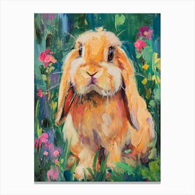 English Lop Rabbit Painting 1 Canvas Print