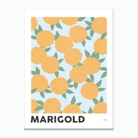 Marigold October Birth Flower Canvas Print