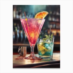 Cocktail Bar Canvas Print