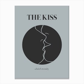 The Kiss 3 Brief Eternity Greyish Canvas Print