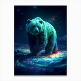 Bear In Space Leinwandbild