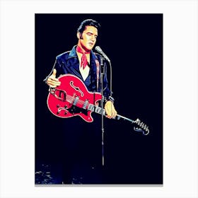 Elvis Presley Cartoon 1 Canvas Print