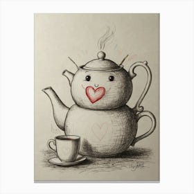 Heart Teapot 1 Canvas Print