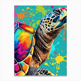 Colorful Turtle Pop Canvas Print