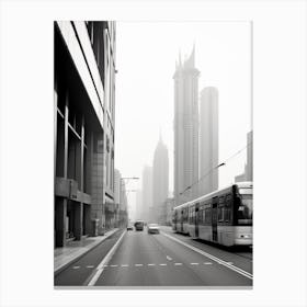 Shenzhen, China, Black And White Old Photo 2 Canvas Print