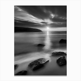 Black And White Sunset 3 Canvas Print