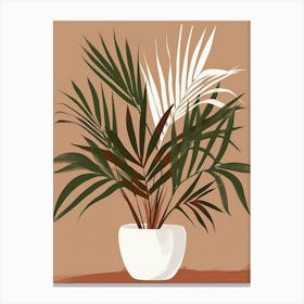 Palm Tree In A Pot Canvas Print