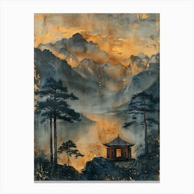 Antique Chinese Landscape Painting 12 Canvas Print