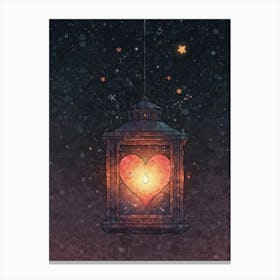 Heart Lantern 3 Canvas Print