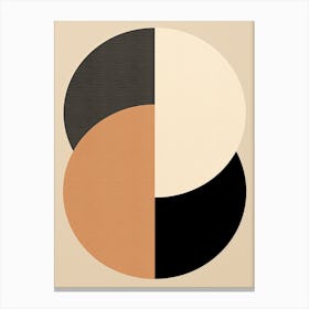 Mid-Century Tapestry of Dreams: Beige Illusions Canvas Print