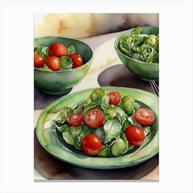 Green Salad Canvas Print