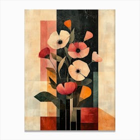 Poppies In A Vase Canvas Print