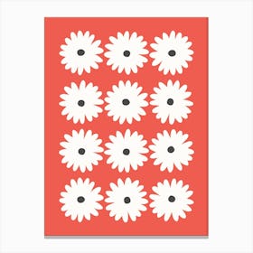 Daisy Red Canvas Print