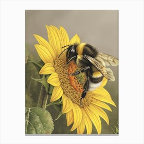Bumblebee Storybook Illustration 12 Canvas Print