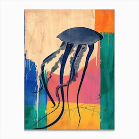 Jellyfish 3 Cut Out Collage Canvas Print