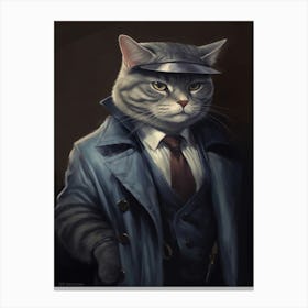 Gangster Cat American Shorthair 3 Canvas Print
